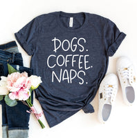 Dogs Coffee Naps T-shirt